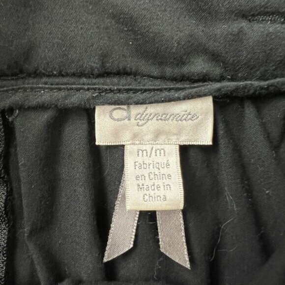 Dynamite Women's Medium Y2K Black High Waisted Knee Length Tennis Skirt Lounge - Picture 7 of 10